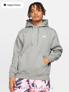 Nike Grey Hooded Pullover Sweatshirt